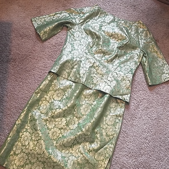 Vintage Roban NY Suit - Green and Gold - Cocktail